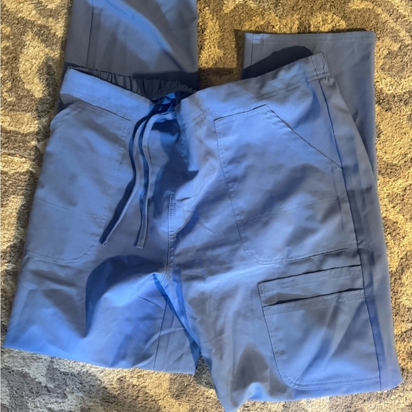 Men's Blue Drawstring Pants - Picture 1 of 4
